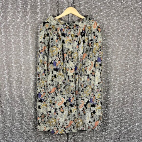 VINTAGE BALT Princess by IAP Floral Paisley Button Up Shirt W/ Skirt RN. 47101 - Picture 6 of 9